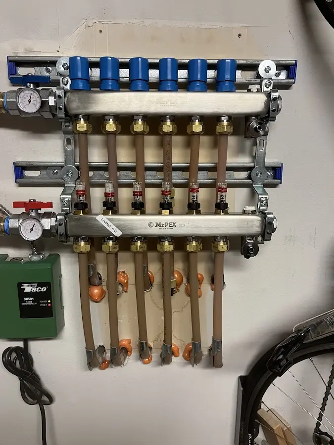 Plumber performing Gas Line Installation at a residential property in Hazel Dell